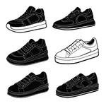 black sneakers image